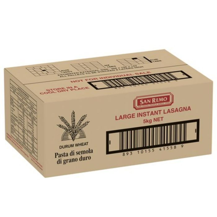 San Remo Large Instant Lasagna 5kg