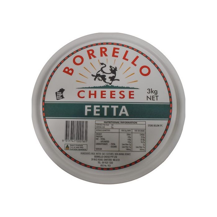 Feta Traditional 3kg - Borrello