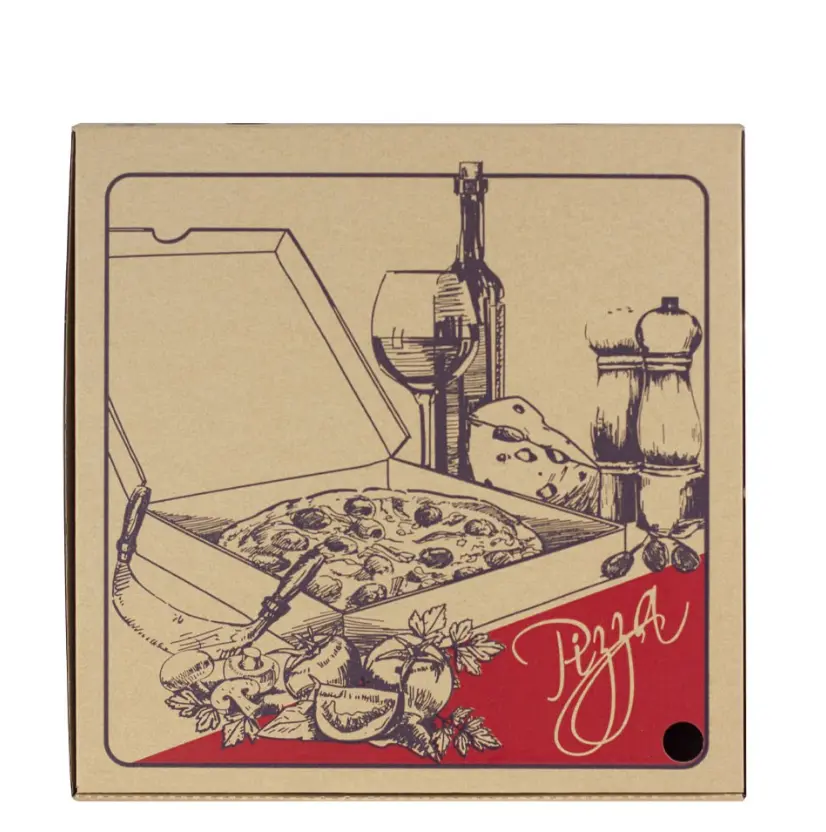 Pizza Box (C-PZ7321) Brown Multi Colour11" x 50pcs