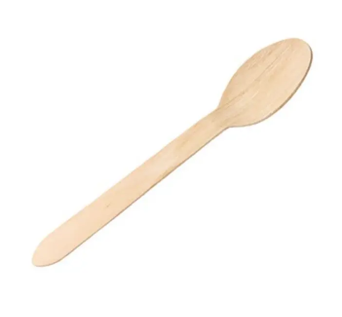 Dessert Spoons Wooden 16cm Economy x 2000pcs