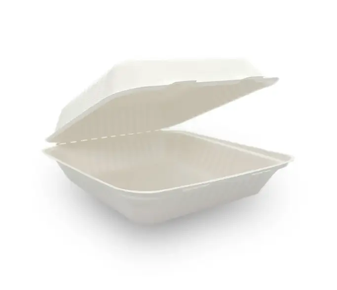 Earth Pak (EP-NPC0401W) Pulp Clam Dinner Box 9x9x3 200pcs