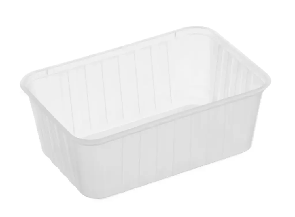 Container Rectangular RIBBED H/Duty 1000ml x 500pcs - Genfac
