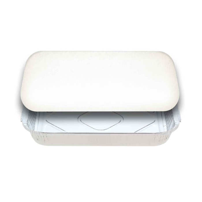 Lid White (C-LI360DU) to Suit Foil Tray Square 1500ml x 200pcs - Capri