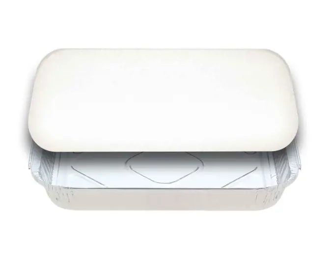 Lid White (C-LI485PP) to Suit Foil Tray Square 2200ml x 100pcs - Capri
