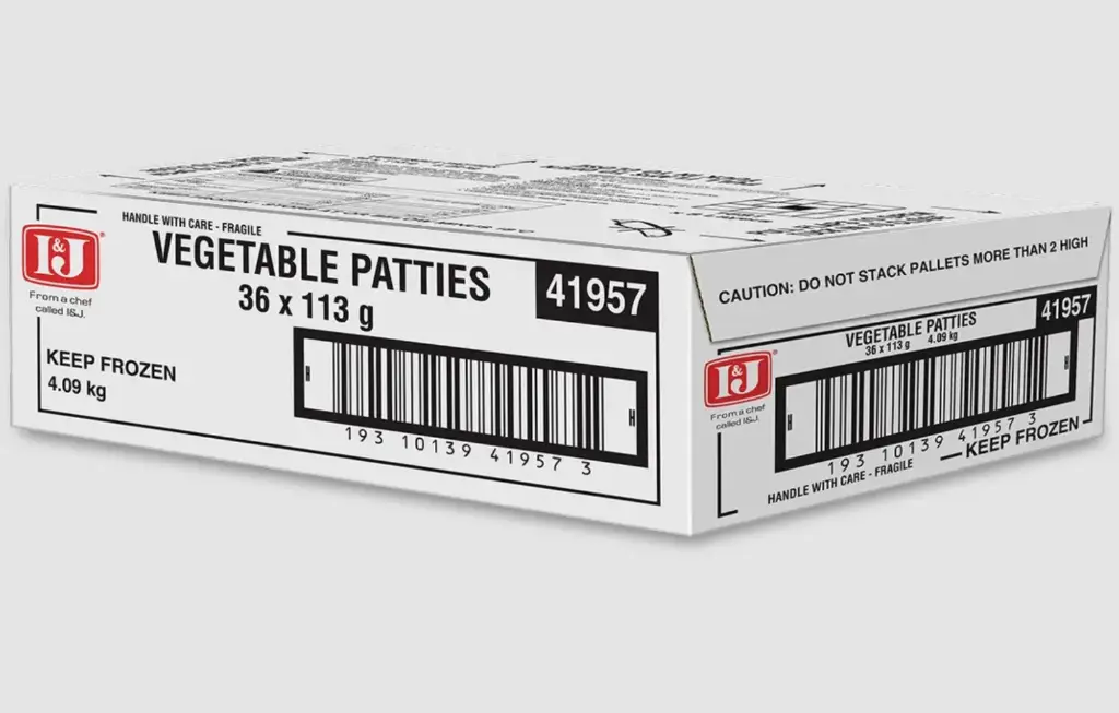 I&J (41957) Vegetable Patties 36 x 113gm