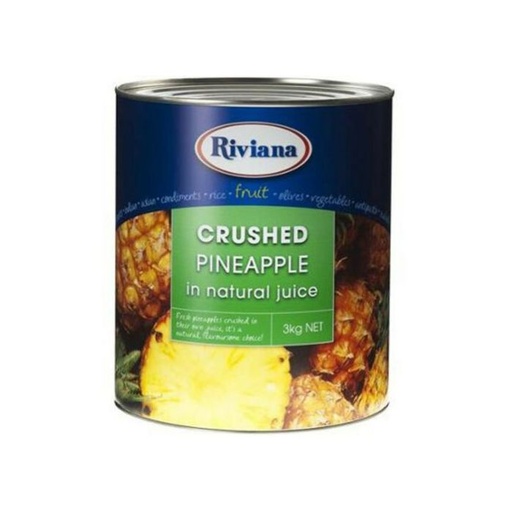 Pineapple Crushed In Juice Riviana 3kg