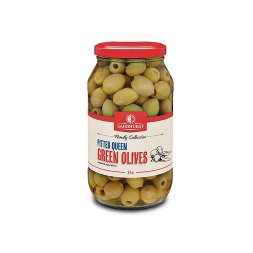 Sandhurst Queen Green Pitted Olives 2kg