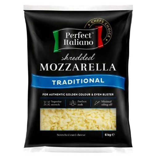 Perfect Italiano Traditional Shredded Mozzarella 6kg
