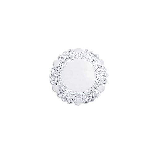 Doyley Round White 4.5" 24pcs x 12