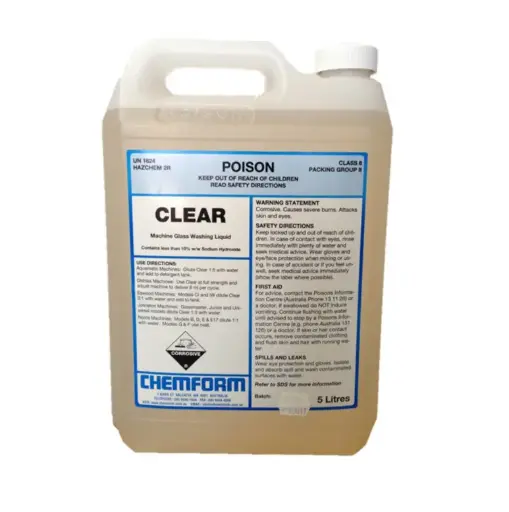 Clear Machine Glass Washing Liquid 5L