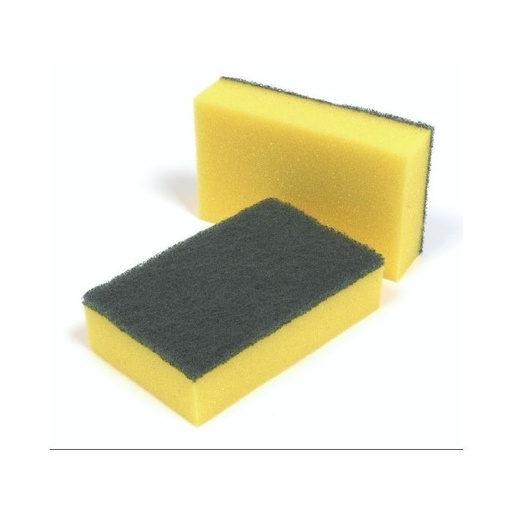 Sponge Scourer large Green & Yellow x 10pcs
