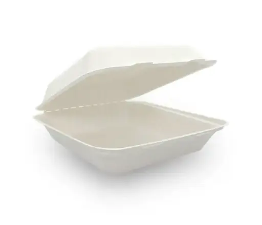 Earth Pak (EP-NPC0401W) Pulp Clam Dinner Box 9x9x3 200pcs