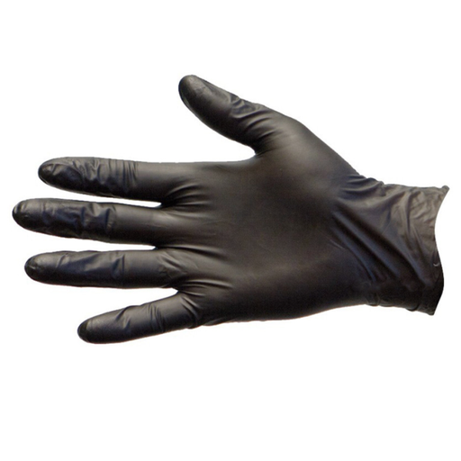 Gloves Nitrile Black Powder Free Medium 100pcs