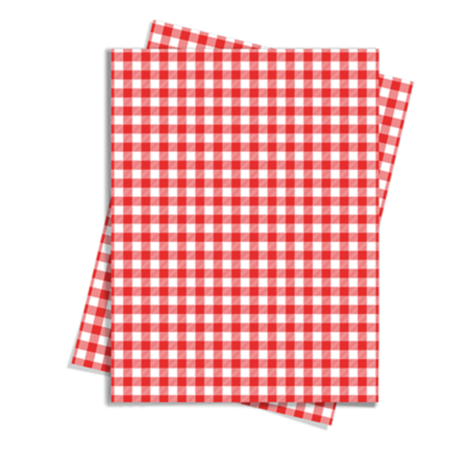 Prowrap Greaseproof Gingham Red 34gsm 380X330mm x 800sheets