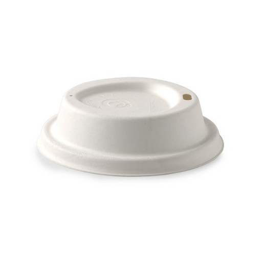 Lid (BCL-12PULP-W-V3) Sugarcane White for 90mm Coffee Cup - 1000pcs