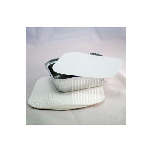 Lid White (C-LI442DU) to Suit Foil Tray Square 1050ml x 400pcs - Capri