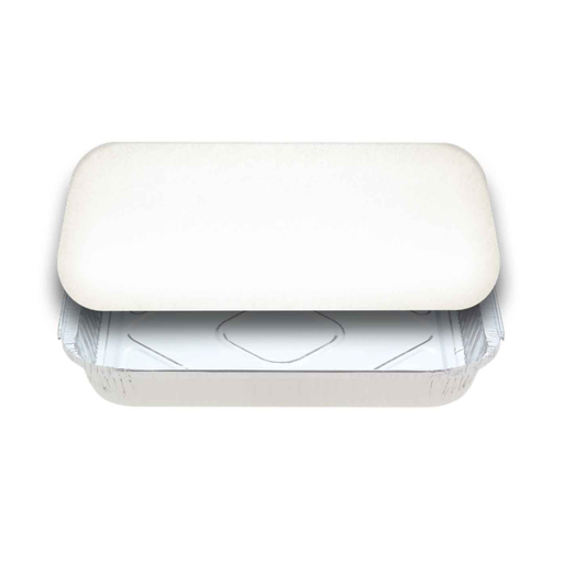 Lid White (C-LI360DU) to Suit Foil Tray Square 1500ml x 200pcs - Capri