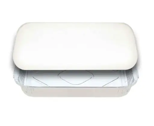 Lid White (C-LI485PP) to Suit Foil Tray Square 2200ml x 100pcs - Capri