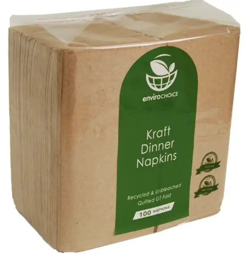 EnviroChoice (EC-ND0141) Quilted Kraft Dinner Napkins GT Fold 1000pcs
