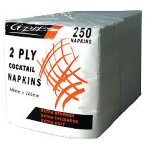 Napkins 2 Ply Cocktail White 2000pcs