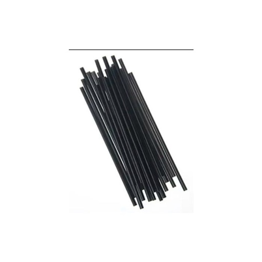 Straws (EC-DS0480) Paper Cocktail (135mm) Black x 2500pcs
