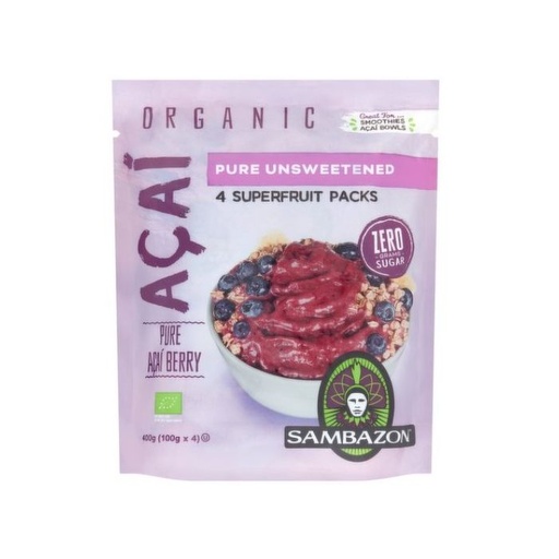 Sambazon Acai Unsweeted 4x100g